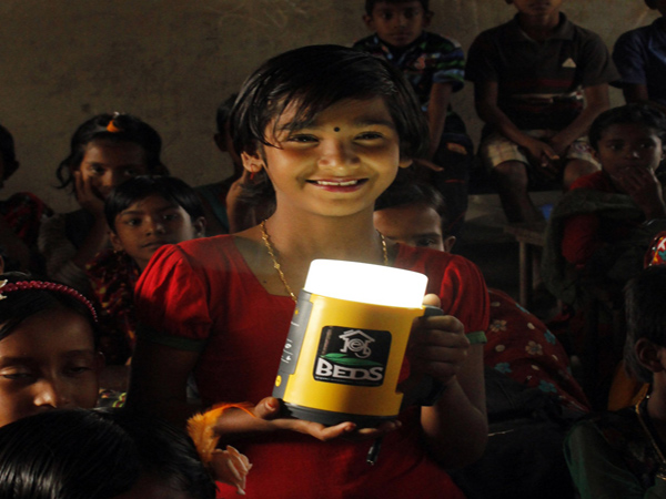 Solar lamps brightened the coastal villager lives in Bangladesh